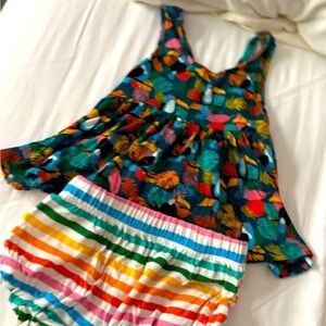 Posh Peanut Multicolor Striped Kids Shorts